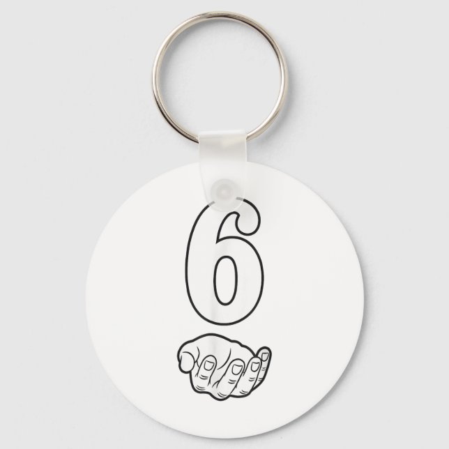 Chaveiro Number 6 Funny 67 Six Seven Meme Hands Couple Matc (Frente)