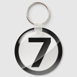 Chaveiro Number 7 black Key Chain