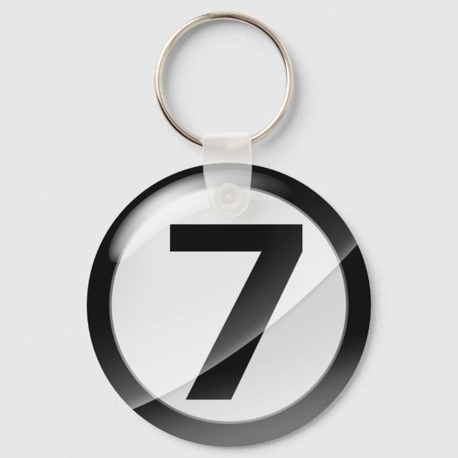 Chaveiro Number 7 black Key Chain (Frente)