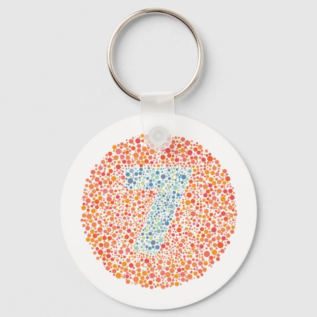 Chaveiro Number 7 Ishihara Test Circle (Frente)