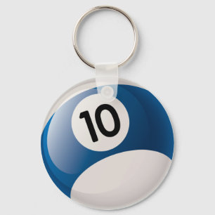 CHAVEIRO NÚMERO 10 BILLIARDS BALL