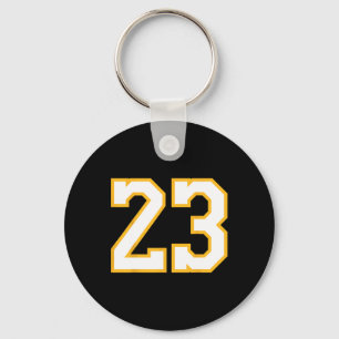 Chaveiro Número 23 Frente E Byck Bysketbyll Jersey Roxo
