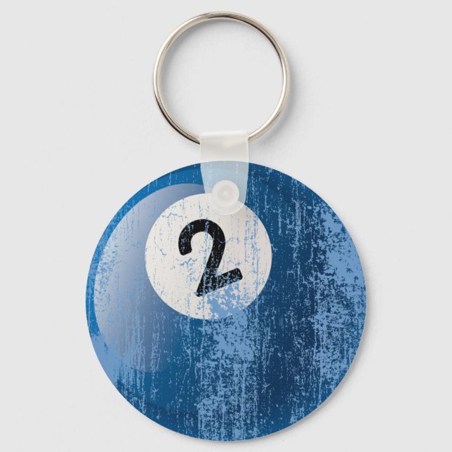 CHAVEIRO NÚMERO 2 BILLIARDS BALL - ESTILO ERODIDO E ENVELHE (Frente)