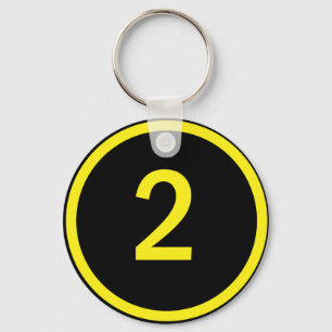 Chaveiro número 2 em círculo