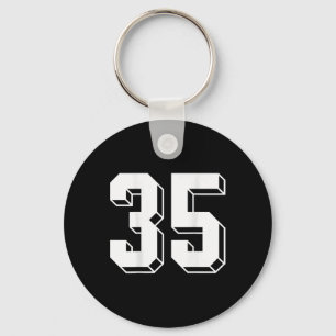 Chaveiro Número 35 Ckside - Camisa de time retrô dos anos 8