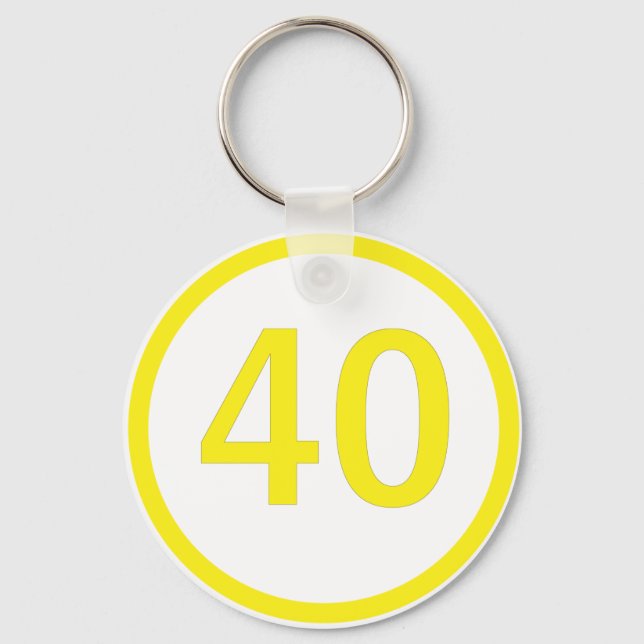 Chaveiro número 40 em um círculo (Frente)