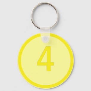 Chaveiro número 4 em círculo
