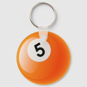 CHAVEIRO NÚMERO 5 BILLIARDS BALL