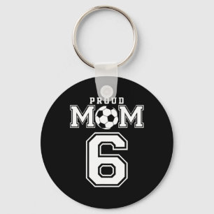 Chaveiro Número 6 Personalizado Orgulhoso Futebol Mãe Perso