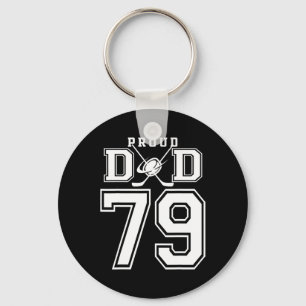 Chaveiro Número 79 Personalizado Orgulhoso Pai de Hockey Pe