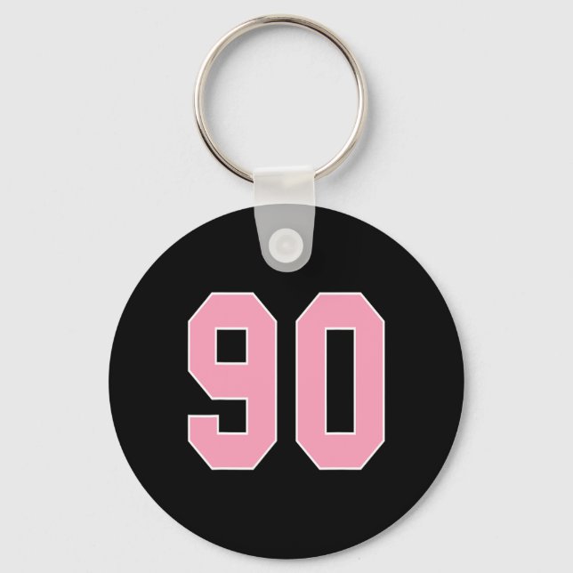 Chaveiro Número 90 Cancer A De Mama Bysketbyll De Pegada Ro (Frente)