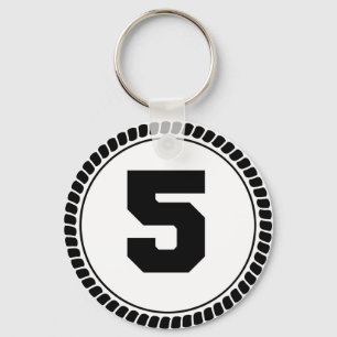 Chaveiro Número Cinco Círculos