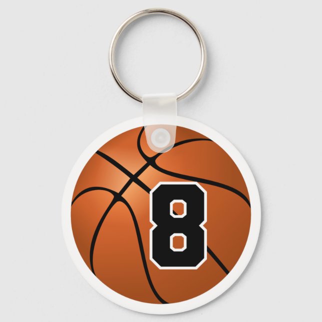 Chaveiro Número de Basquete 8 (Frente)