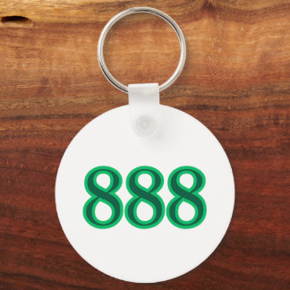 Chaveiro Número do Anjo 888 Dinheiro