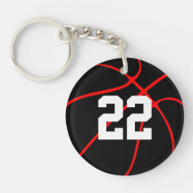 Número ou Iniciais do Jogador de Basquete Vermelho