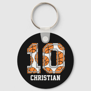 Chaveiro Número Personalizado de Basquete 10