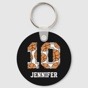 Chaveiro Número Personalizado de Basquete 10