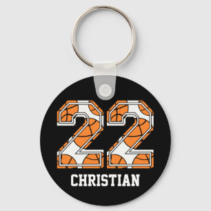 Chaveiro Número Personalizado de Basquete 22