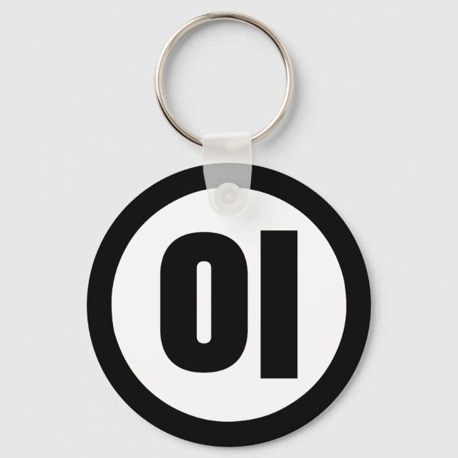 Chaveiro Número Sino Coreano 2 Dois 이 【I】 Hangul (Frente)
