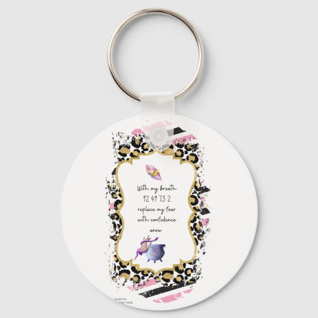 Chaveiro Números de Grabovoi para Liberdade do Medo (Frente)