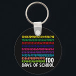 Chaveiro Números de Matemática 100º Dia das Crianças de Pro<br><div class="desc">100º Dia de Professores Crianças de 100 Dias Números de Matemática T-Shirt</div>