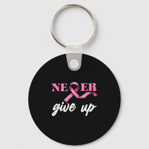 Chaveiro Nunca Dê ao Cancer da mama Fita Rosa de Consciênci