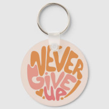 Nunca desistir - Motivação Diária Rosa e Laranja