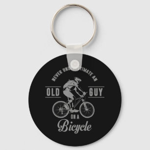Chaveiro Nunca Subestimar Uma Cara Antiga Em Uma Bicicleta