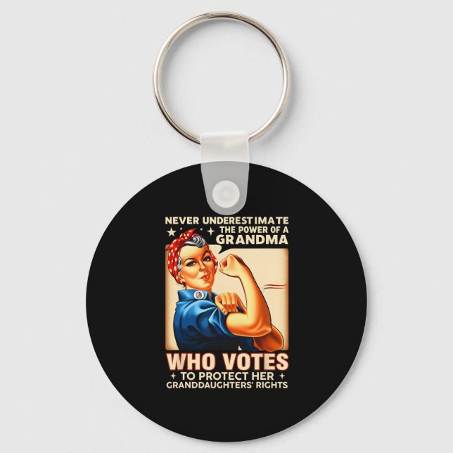 Chaveiro Nunca Subestime O Poder De Uma Avó Que Vota (Frente)
