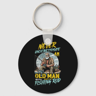 Chaveiro Nunca Subestime Um Homem Velho Com Cana De Pesca