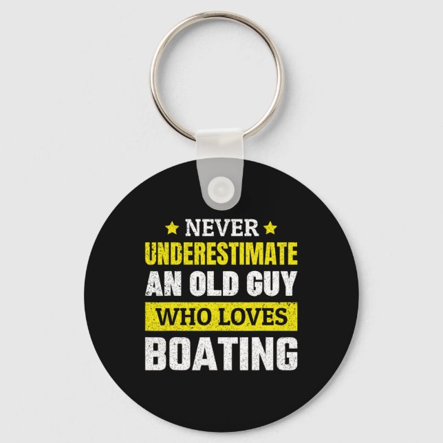 Chaveiro Nunca Subestime Um Velho Que Ama Barcos F (Frente)