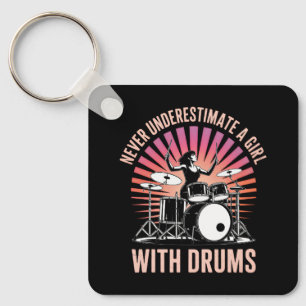 Chaveiro Nunca Subestime uma Garota Baterista Bateria Femin