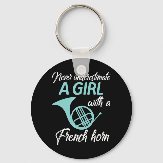 Chaveiro Nunca Subestime Uma Garota Com Uma Mulher Francesa (Frente)