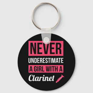 Chaveiro Nunca Subestime Uma Rapariga Com Um Clarinet.