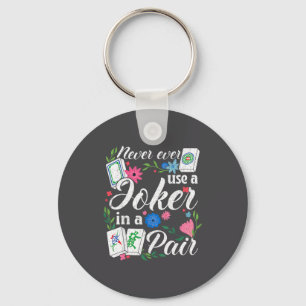 Chaveiro Nunca Use Um Em Um Par Floral Regra Mahjong Mascul