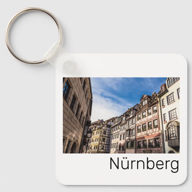 Chaveiro Nuremberg Cityscape Bavaria Alemanha Souvenir (Frente)
