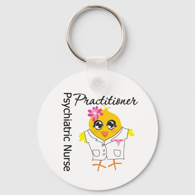 Chaveiro Nurse Chick v2 Psychiatric Nurse Practitioner (Frente)