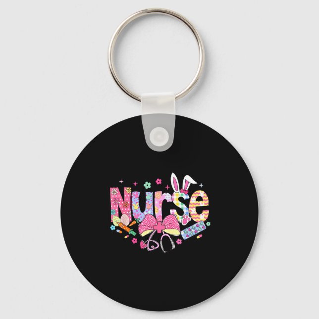 Chaveiro Nurse Easter Day Cute Coquette Stethoscope Nursing (Frente)