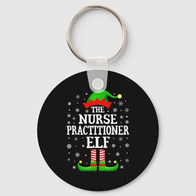 Chaveiro Nurse Practitioner Elf Funny Christmas Family Matc (Frente)