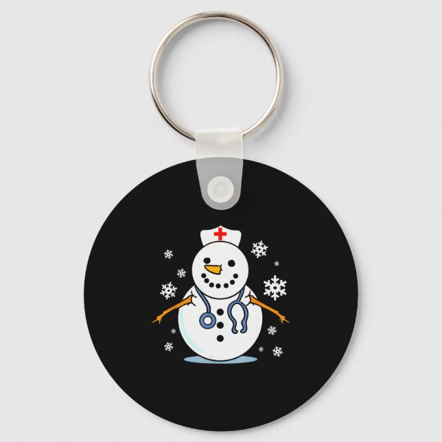 Chaveiro Nurse Snowman Nurse Christmas  (Frente)