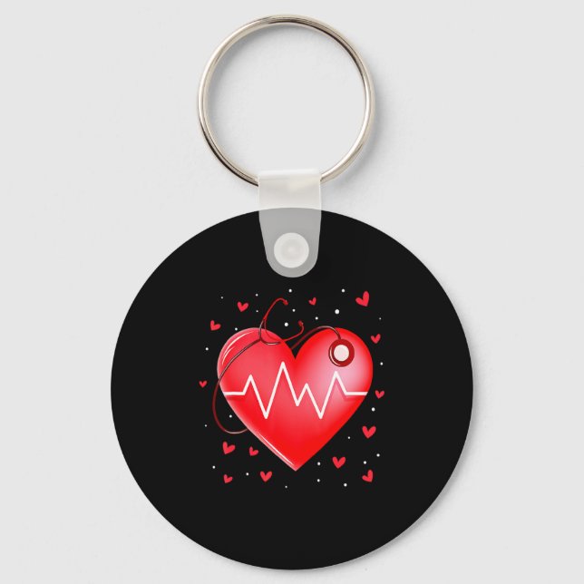 Chaveiro Nurse Valentines Day Heart Stethoscope 2 _1  (Frente)