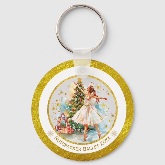 Chaveiro Nutcracker Ballet Ballerina - Christmas Keepsake  (Frente)