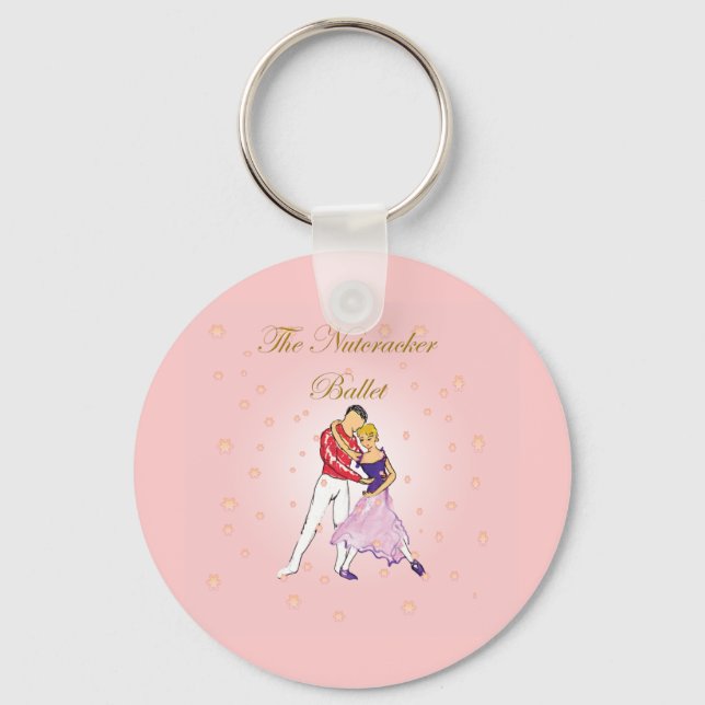 Chaveiro nutcracker-clara e seu príncipe (rosa) (Frente)