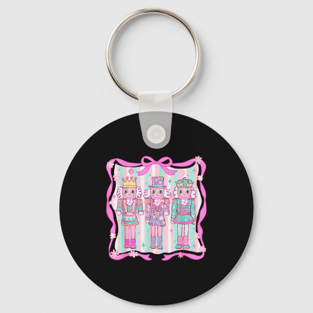 Chaveiro Nutcracker Coquette Nk Bow Xmas Holiday Merry Chri (Frente)
