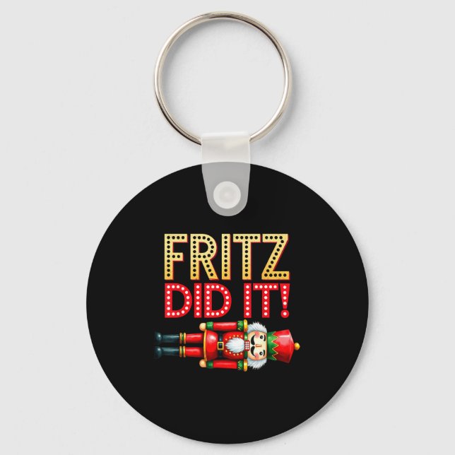 Chaveiro Nutcracker Fritz Did It Clara Funny Christmas Ball (Frente)