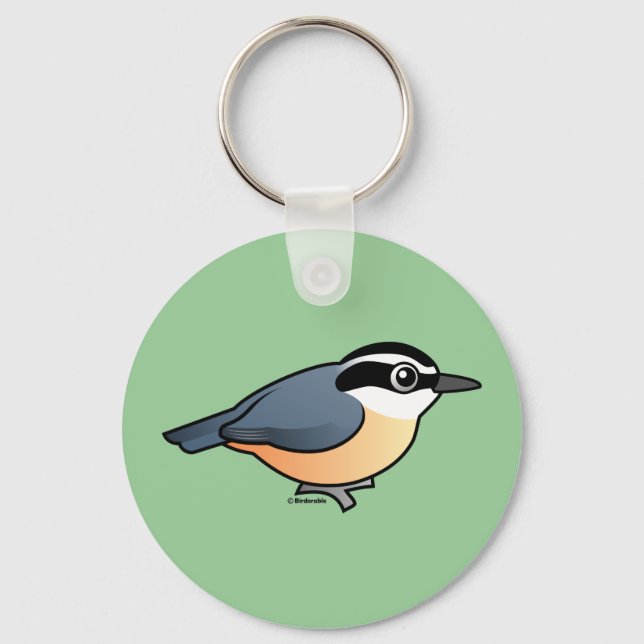 Chaveiro Nuthatch de peito vermelho (Frente)