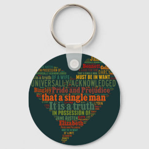 Chaveiro Nuvem da palavra do orgulho e do preconceito