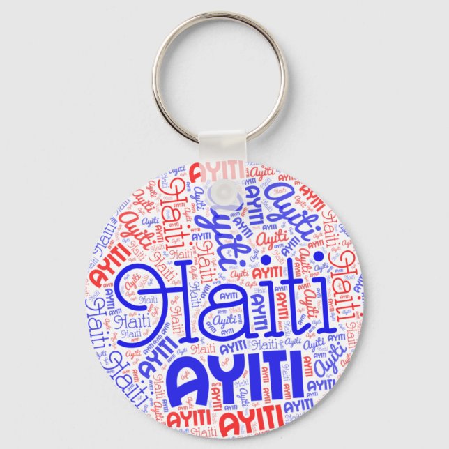 Chaveiro Nuvem Word Haiti Ayiti (Frente)