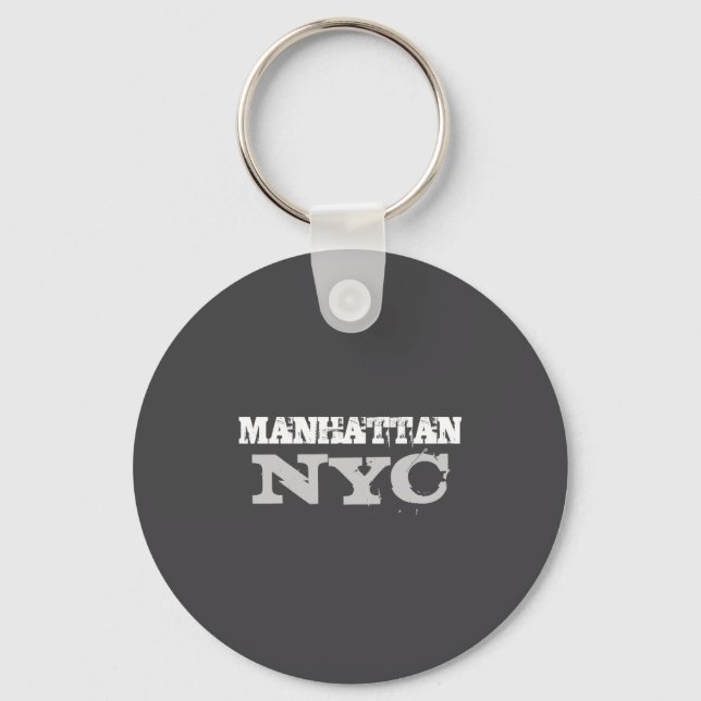 Chaveiro Nyc Manhattan New York City Elegant Black Template (Frente)