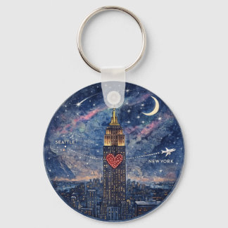 Chaveiro NYC to Seattle Keychain